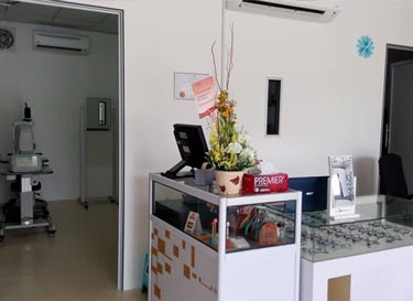 CK Optometrist consultation area and optical shop interior