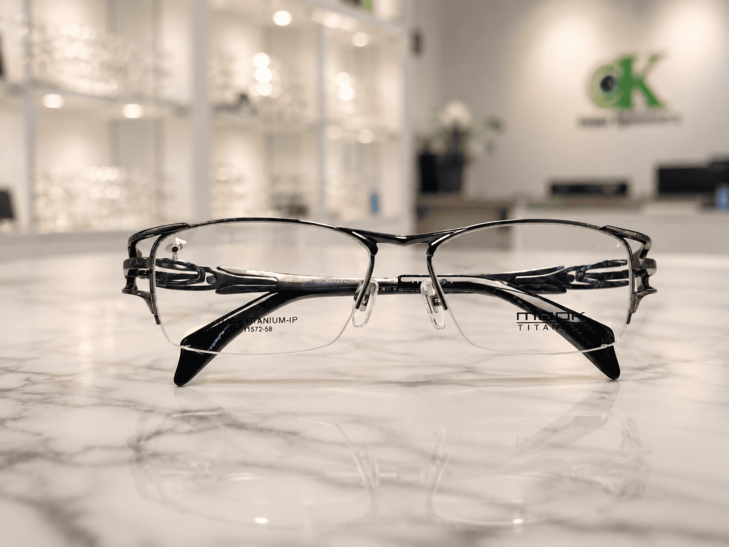 Customer eyewear fitting at CK Optometrist Consultant